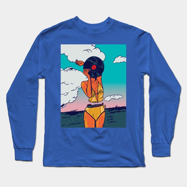 Summer Music Long Sleeve T-Shirt by Thomcat23